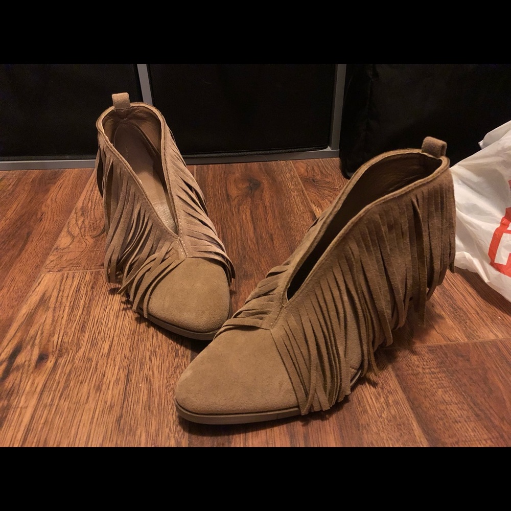 Fringe booties